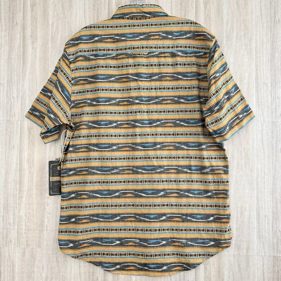 BILLABONG Shirt Men's Medium Short Sleeve Hawaiian Down Aztec Tribal Western - Picture 3 of 12